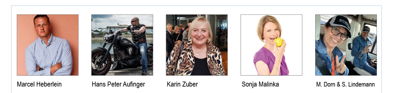 PM International Hans Peter Aufinger Michael Dorn Sabine Lindemann Karin Zuber Sonja Malinka Marcel Heberlein